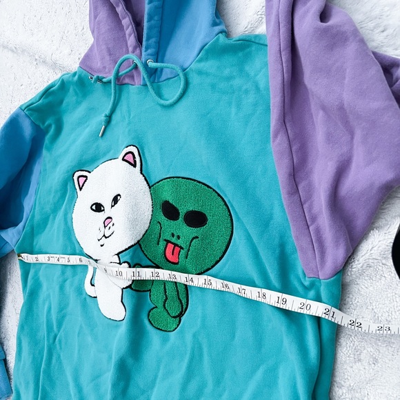 RIPNDIP Buddy System Color Block Hoodie Cat & Alien - Picture 15 of 16